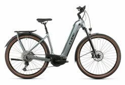 Vélo De Ville Électrique Cube Kathmandu Hybrid EXC 750 Easy Entry Shimano Deore 12V 750 Wh 700 Mm Gris Vert 2022
