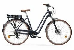 Vélo De Ville Électrique Elops 900 E Shimano Altus 7V 417 Wh 700 Mm Bleu Marine 2022