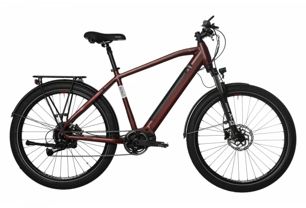 Vélo De Ville Électrique Bicyklet Raymond Shimano Acera 9V 504 Wh 27.5'' Rouge Bordeaux 3 Vélo De Ville Électrique Bicyklet Raymond Shimano Acera 9V 504 Wh 27.5'' Rouge Bordeaux