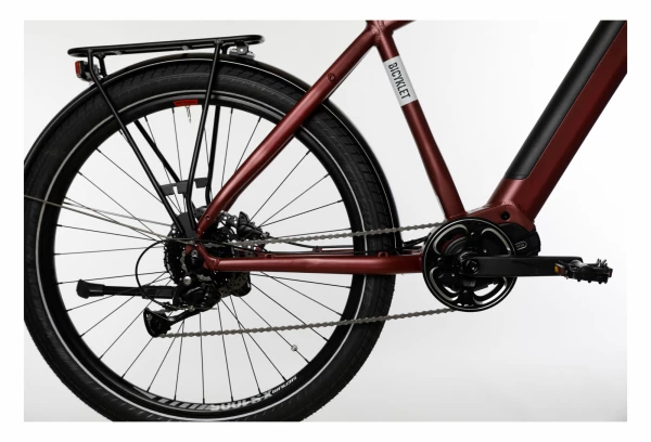 Vélo De Ville Électrique Bicyklet Raymond Shimano Acera 9V 504 Wh 27.5'' Rouge Bordeaux 5 Vélo De Ville Électrique Bicyklet Raymond Shimano Acera 9V 504 Wh 27.5'' Rouge Bordeaux – Image 3