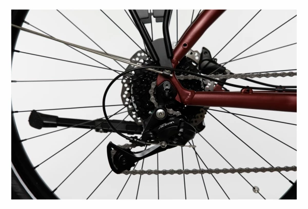 Vélo De Ville Électrique Bicyklet Raymond Shimano Acera 9V 504 Wh 27.5'' Rouge Bordeaux 7 Vélo De Ville Électrique Bicyklet Raymond Shimano Acera 9V 504 Wh 27.5'' Rouge Bordeaux – Image 5