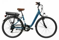 Vélo De Ville Électrique Mixte Bicyklet Claude Shimano Tourney 7V 500 Wh 700 Mm Turquoise Marron Bleu -Vélo Soldes unnamed file 2083