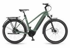 Vélo De Ville Électrique Femme Winora Sinus R8f Eco Shimano Nexus 8V 500 Wh 650b Vert 2022