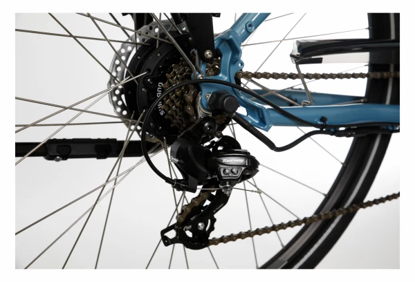 Vélo De Ville Électrique Bicyklet Carmen Shimano Tourney/Altus 7V 504 Wh 700 Mm Bleu 6 Vélo De Ville Électrique Bicyklet Carmen Shimano Tourney/Altus 7V 504 Wh 700 Mm Bleu – Image 4