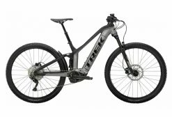 VTT Électrique Tout-Suspendu Trek Powerfly FS 4 Shimano Deore 10V 500Wh Gris Gunmetal / Noir Matt 2022 Gris / Noir