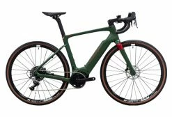 Stajvelo Gravel Bike Électrique Stajvélo MontAgel Sram Rival 11V 500 Wh 700 Mm Kaki / Rouge 2022