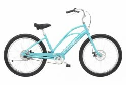 Beach Cruiser Électrique Electra Cruiser Go! Step-Thru Single Speed 250 Wh 26'' Bleu Bora-Bora 2022