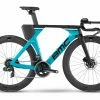 Vélo De Triathlon BMC Timemachine 01 Disc One Sram Force ETap AXS 12V 700 Mm Turquoise Noir 2022 Gris