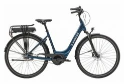 Vélo De Ville Électrique Trek District+ 1 Lowstep 300wh Shimano Nexus 7V Dark Aquatic 2021 Gris / Or
