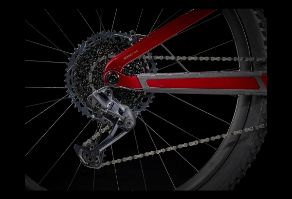 VTT Tout-Suspendu Trek Fuel EX 9.8 29'' Sram GX Eagle 12V Raw Carbon/Rage Red 2021 Orange / Gris 4 VTT Tout-Suspendu Trek Fuel EX 9.8 29'' Sram GX Eagle 12V Raw Carbon/Rage Red 2021 Orange / Gris – Image 2