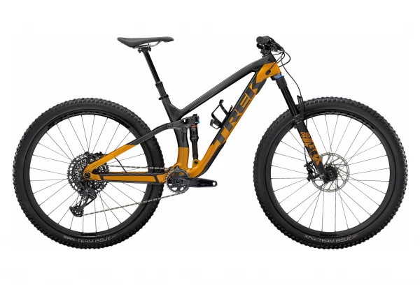 VTT Tout-Suspendu Trek Fuel EX 9.8 29'' Sram GX Eagle 12V Raw Carbon/Rage Red 2021 Orange / Gris 13 VTT Tout-Suspendu Trek Fuel EX 9.8 29'' Sram GX Eagle 12V Raw Carbon/Rage Red 2021 Orange / Gris – Image 11