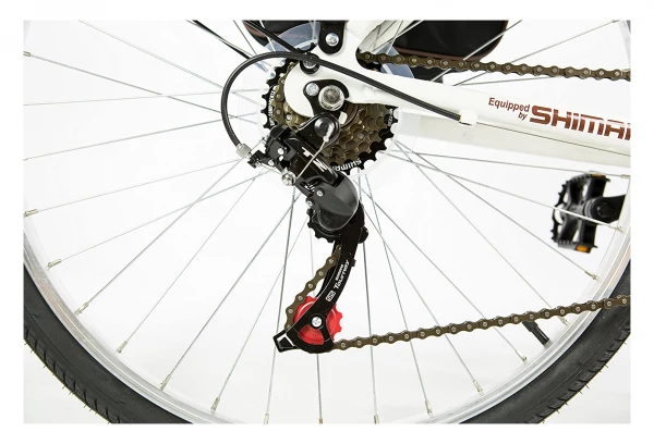 VTC Moma Bikes Hybrid 26'' Shimano 18V Blanc 7 VTC Moma Bikes Hybrid 26'' Shimano 18V Blanc – Image 6